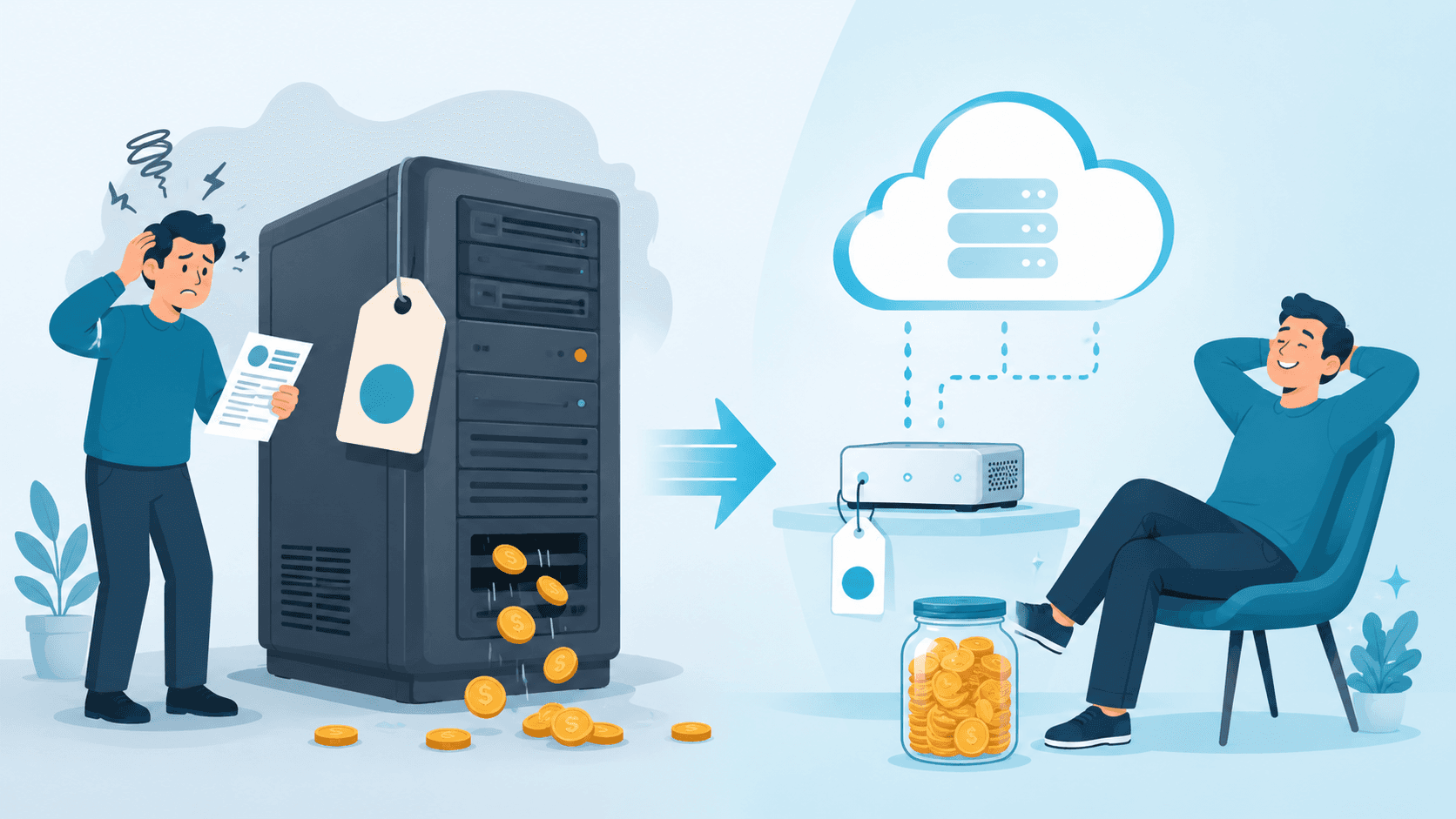 Hosting & running cost — before and after modernization