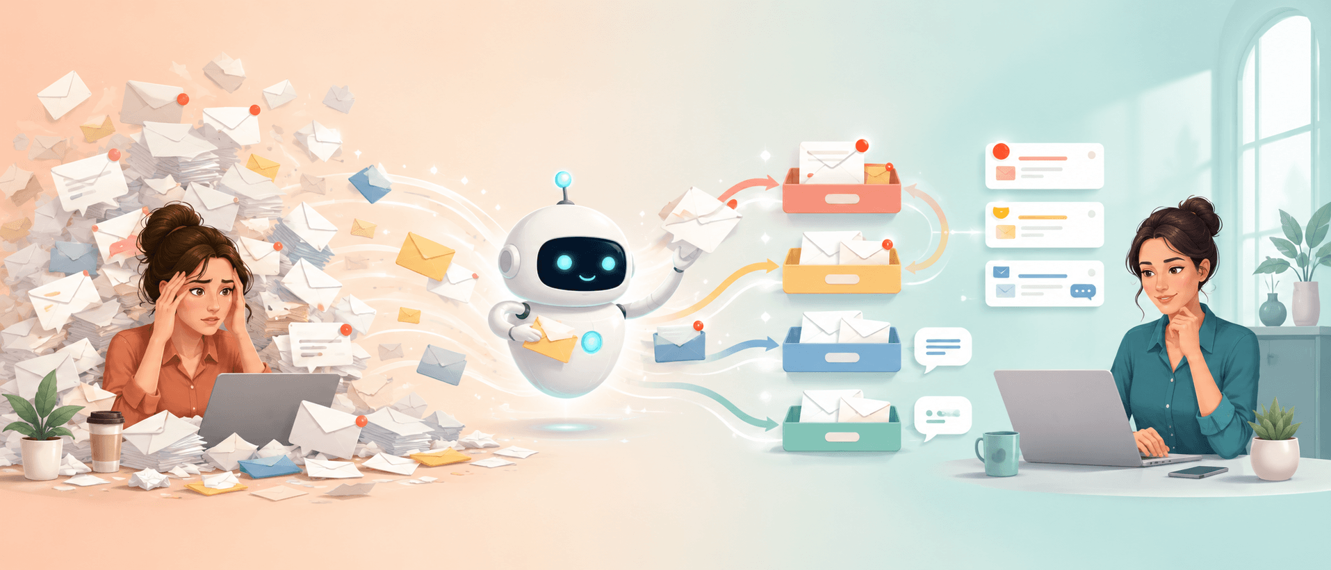AI sorting and triaging inbox emails